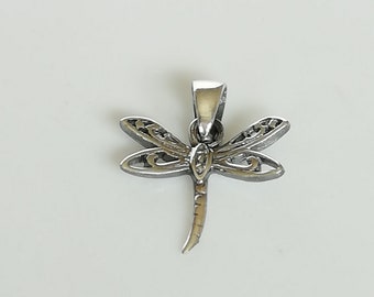 Dragonfly Necklace - Silver Dragonfly - Dragonfly Pendant - Boho Necklace - Insect Pendant - Minimalist Jewelry - PD353