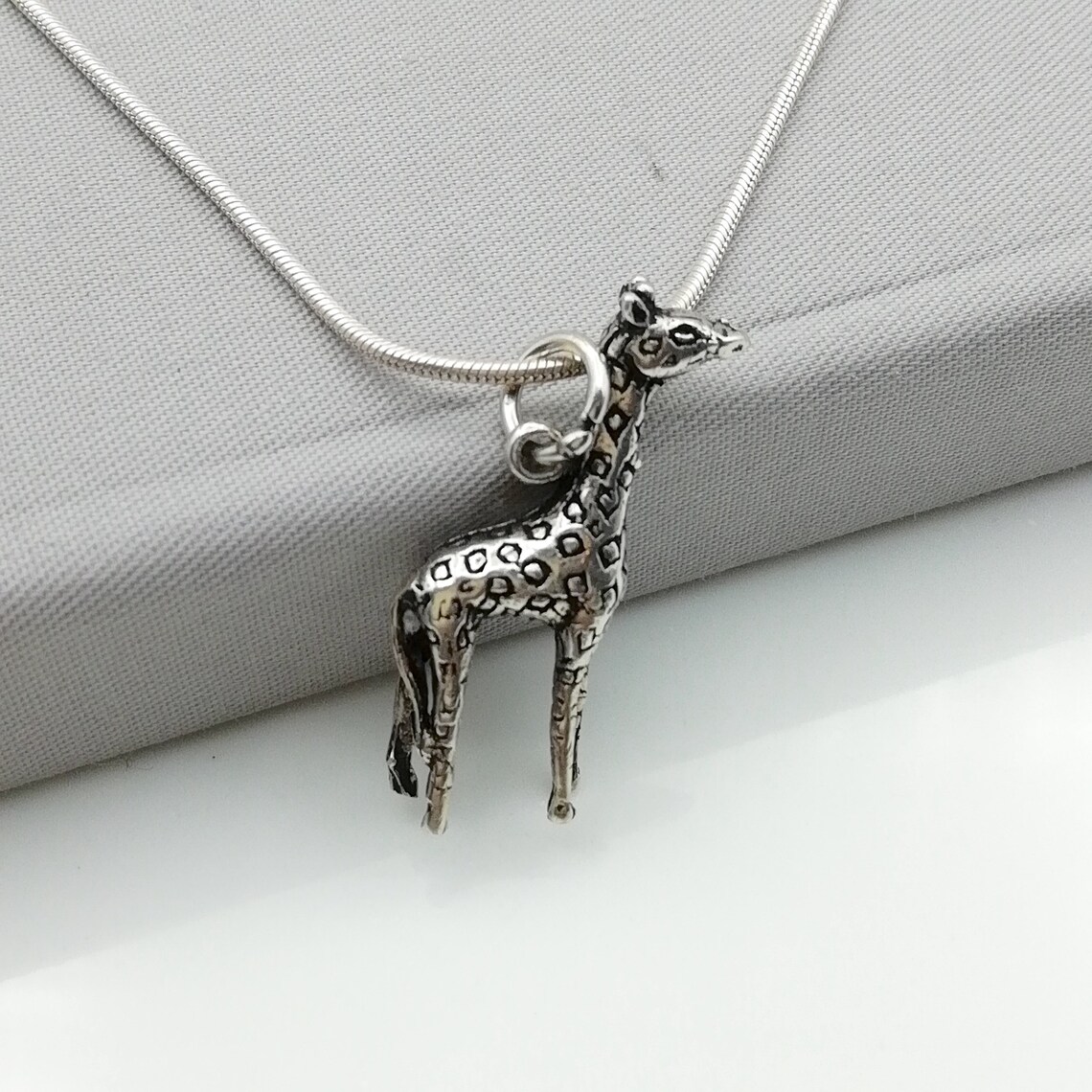 Giraffe Pendant sterling Silver Giraffe Pendant Animal Etsy