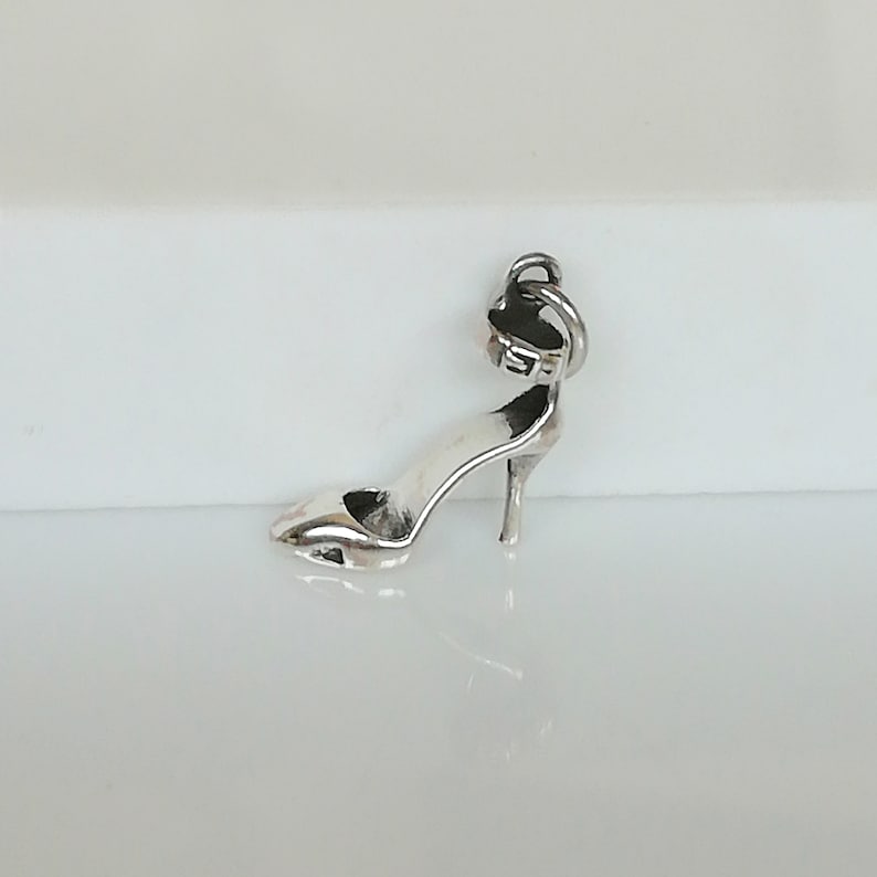 Stiletthalsband - Högklackade skor - Damskoberlock - Boho-hänge - Presentberlock till henne - Silverarmband - PD348 bild 3