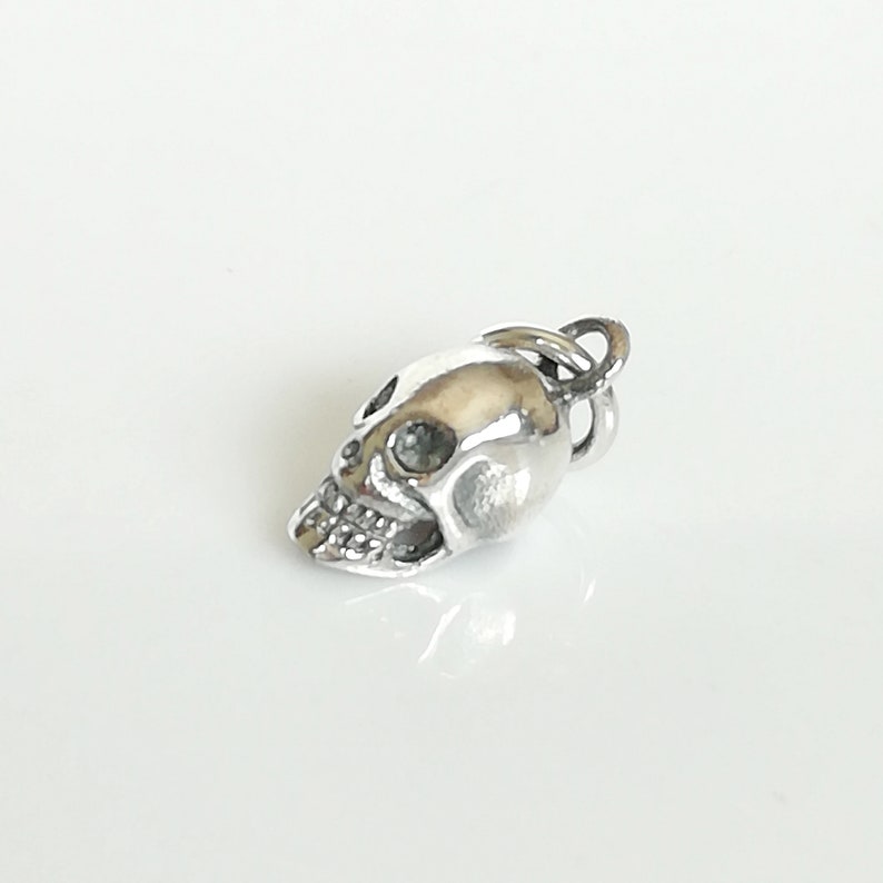 Hippie Jewelry Sterling Silver PD359 Silver Skull Pendant Skull Necklace Silver Necklace Silver Charm Boho Necklace