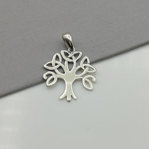 Baum anhänger - Silber Baum des Lebens Anhänger - Baum Charm - Silber Charm Halskette - PD58