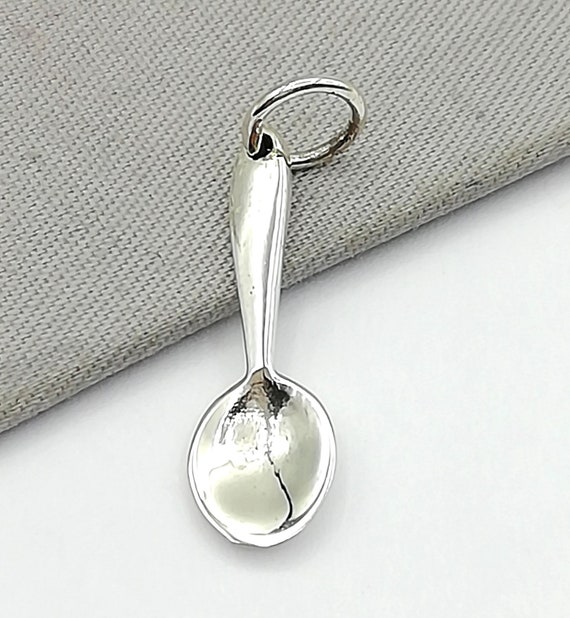 Tiny Silver Spoon Charm Spoon Pendant Silver Charms for Gifts Fun Boho Necklace Spoon Bracelet PD94 Etsy UK