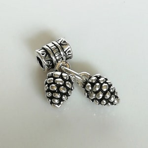 Puede incluir: Encanto de plata con dos colgantes de piña y una cuenta decorativa. El encanto está diseñado para ser usado en una pulsera o collar.