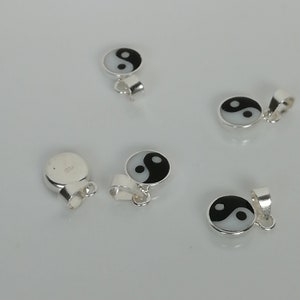 Yin Yang Charm - Sterling silver Pendant - Balancing Charm - Yin Yang Bracelet - Wanderlust Jewelry - PD488