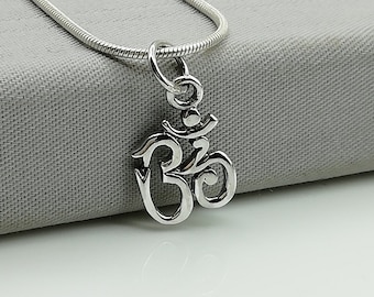 柔らかな質感の Sterling 925 Silver Spiritual - Pendant Bohemian - Charm OM ノート・メモ帳