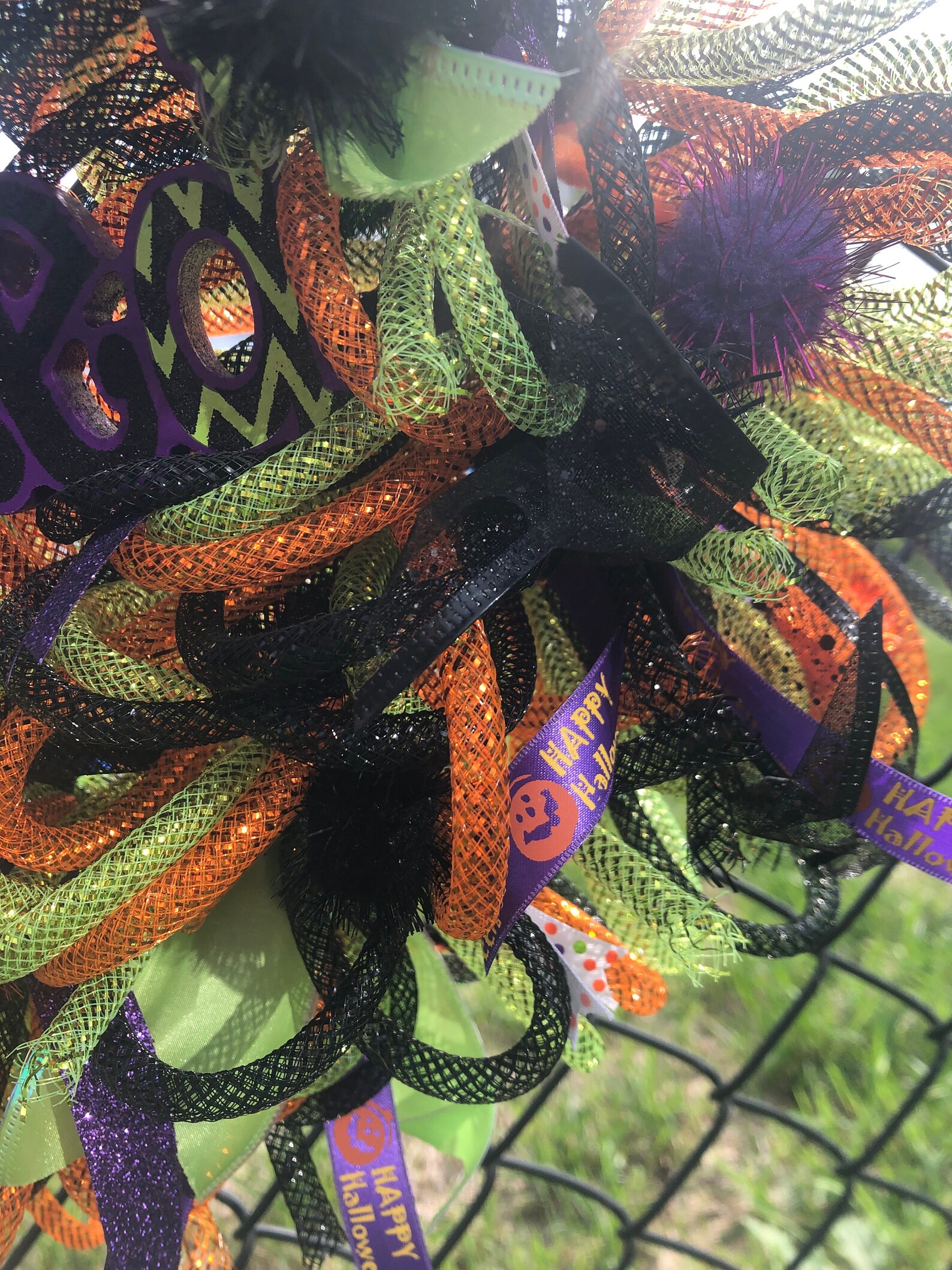 Deco Mesh Tubing Halloween Wreath for Front Door Wicked Etsy