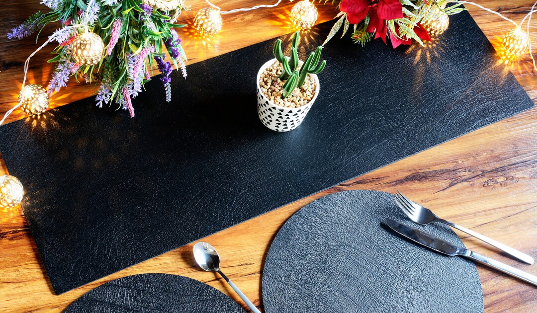 Classic Black Dining Table Set of 6 Round Placemats & Runner - Etsy