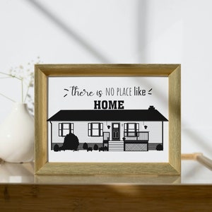 Simple House drawing digital file, Custom House Portrait, House Line Drawing, Digital House Illustration , Housewarming Gift image 1