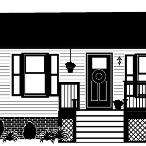 Simple House drawing digital file, Custom House Portrait, House Line Drawing, Digital House Illustration , Housewarming Gift image 4