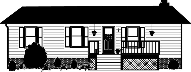 Simple House drawing digital file, Custom House Portrait, House Line Drawing, Digital House Illustration , Housewarming Gift image 4