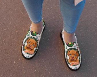 Zapatillas personalizadas para mascotas: zapatos festivos para amantes de los perros, regalo de Navidad para dueños de mascotas.