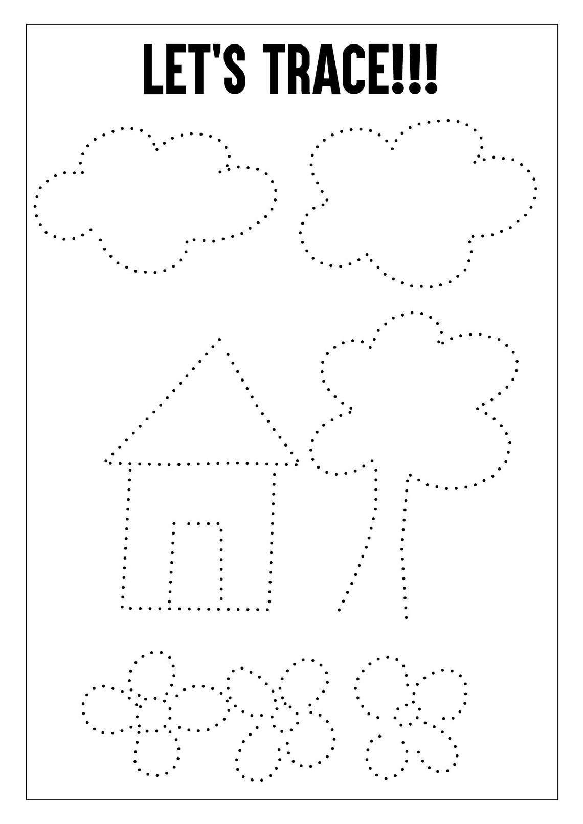 Toddlers Basic Tracing Practice Sheets Learn How to Trace - Etsy