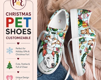 Bull Terrier Christmas Sneakers – Festive Dog Lover Holiday Shoes
