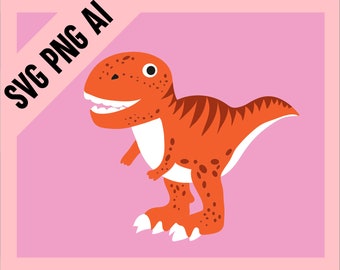 T-Rex Dinosaur Cake Topper SVG: Layered Dino Birthday (Digital File)