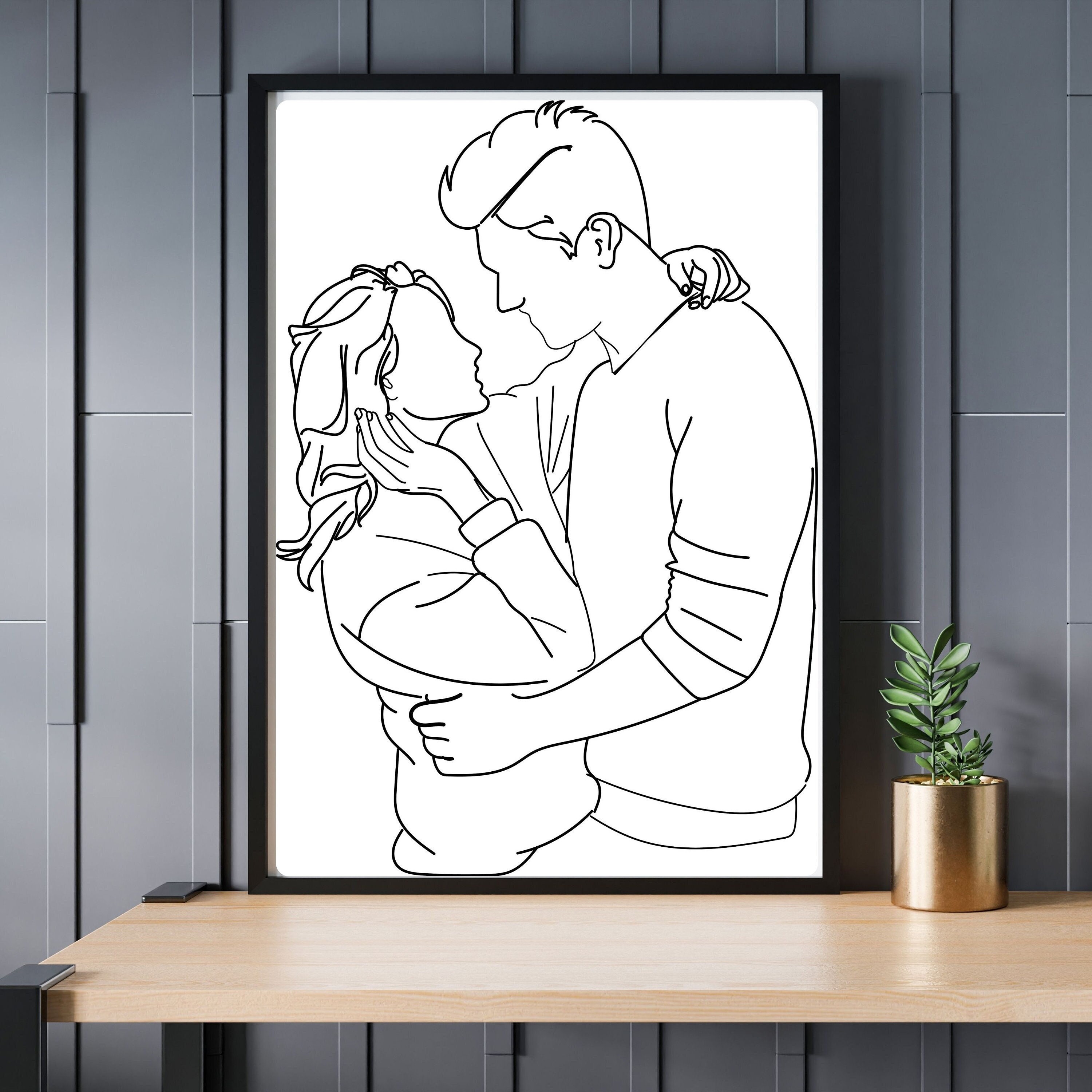 Contour portrait - Etsy België, image size:3000x3000