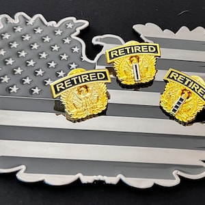 RETIRED Warrant Officer Eagle Lapel Pin