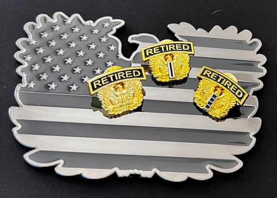 RETIRED Warrant Officer Eagle Lapel/ Hat Vest Pin (Eagle - No Rank, CW3R, CW4R, CW5R)