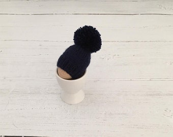 Navy blue egg cozy, house warming gift