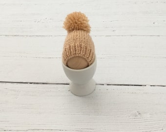 Knitted egg cosy, neutral egg cosies, stocking filler, Easter gift