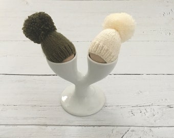 set of two knitted egg cozies