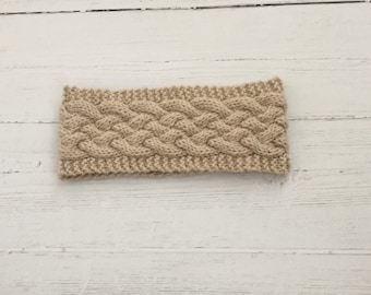 Gift for her, cable knit headband/earwarmer,hair accessories