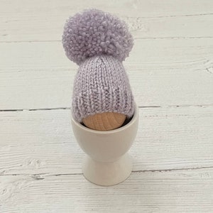 Lilac egg cosy, knitted egg cosies, stocking filler, creme egg holder, Easter gift