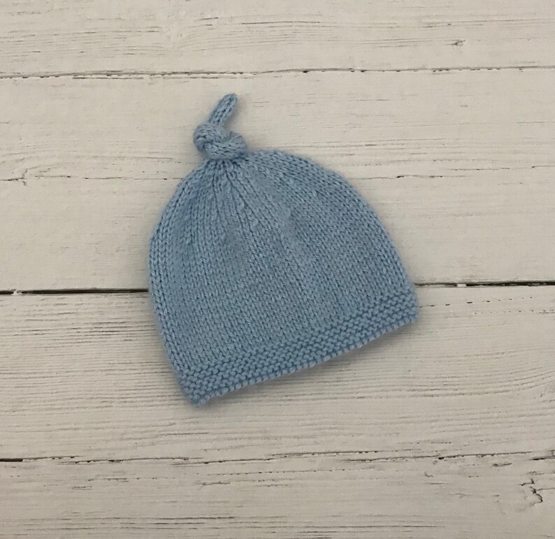 Blue baby hat baby boy shower gift