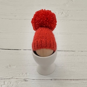 Tomato red egg cosy, knitted egg cosies, Easter gift, stocking filler,