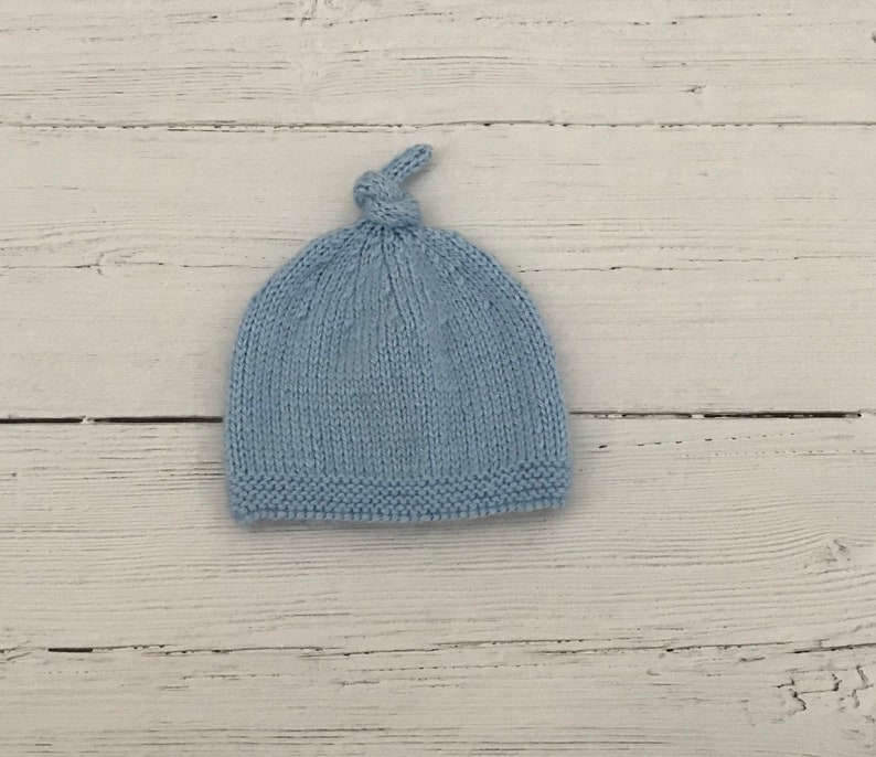 Blue baby hat baby boy shower gift