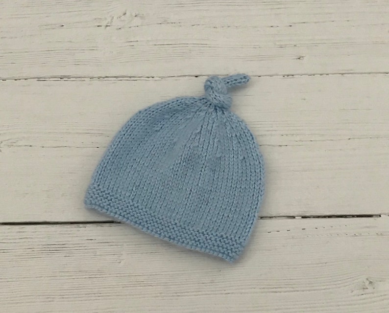Blue baby hat baby boy shower gift