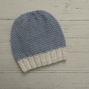 Blue baby hat, knitted baby hat, newborn hat, baby shower gift