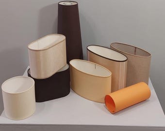 Handmade OVAL & ELIPSE STYLE high quality personalized lampshade -Abatjour. Various fabric colors and textures for your shade recquest