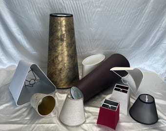 Handmade LONG STYLE high quality personalized conic lampshade - Abatjour. Various fabric colors and textures for your shade on recquest