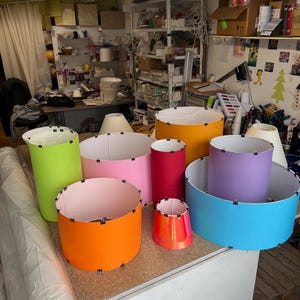 Handmade high quality Personalized Drum Lampshade - Abatjour. Round Shade Textile Various colors and textures of Textile Shade on recquest