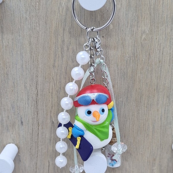 Schlüsselanhänger Taschenbaumler Üei Schneemann