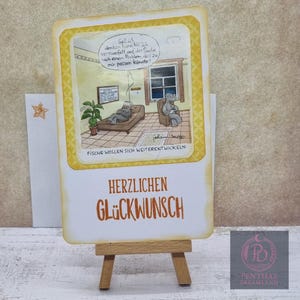 Sternzeichen Fische Geburtstagskarte Weiterentwicklung (Vorsicht Satire!)