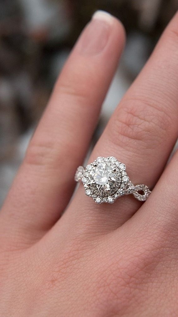 Zac Posen Doris Pear Diamond Engagement Ring