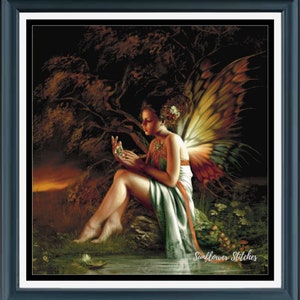 PDF full coverage counted cross stitch pattern - Where are You. Printable instant digital download. Pattern Keeper app compatible.