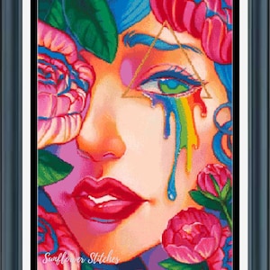 PDF full coverage counted cross stitch pattern - Obstacle. Printable instant digital download. Pattern Keeper compatible.