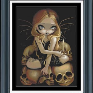 A Candle in the Dark cross stitch pattern - pdf - instant download
