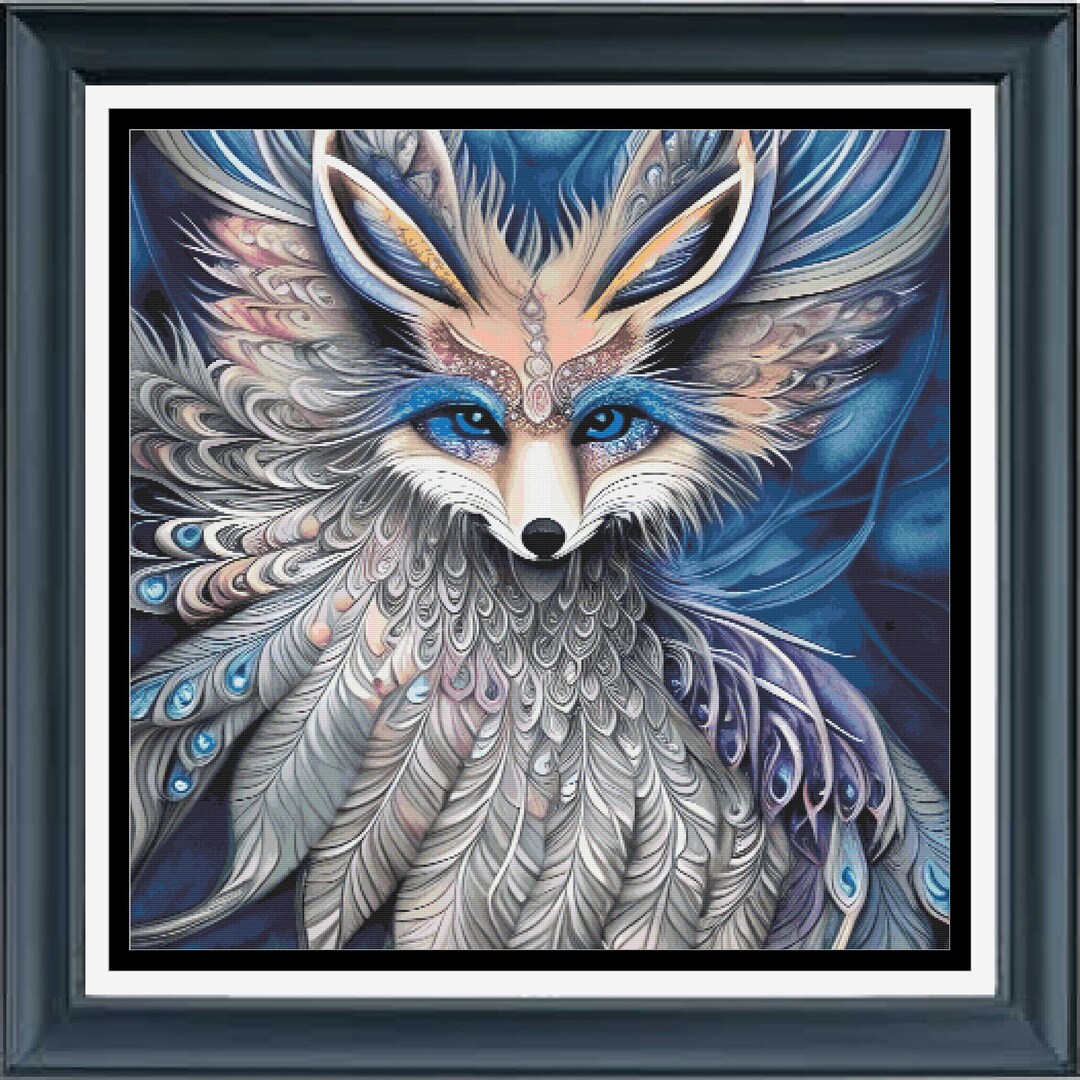 PDF Counted Cross Stitch Pattern Roxy Fox. Printable Instant Digital