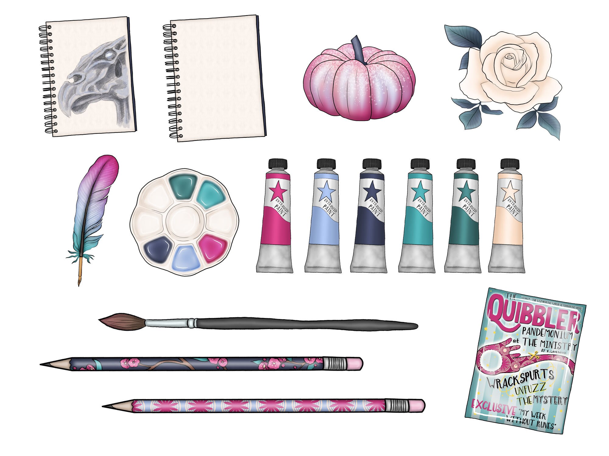Luna Lovegood Clip Art Set  Etsy