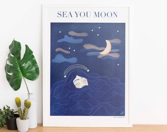 Sea you Moon - ArtPrint A4