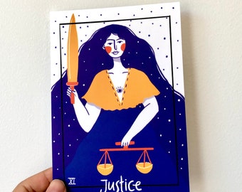 Justice - Postcard - Tarot