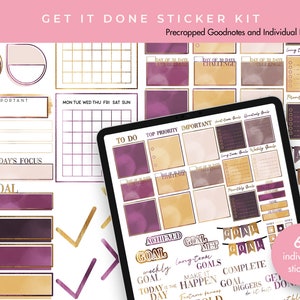 Planner Stickers | Goodnotes Stickers | Digital Sticker Pack | Journal Stickers | Get It Done Sticker Kit