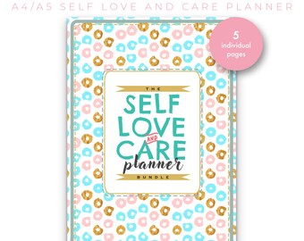 The Self Love & Care Bundle Planner.Self Care Workbook.Self Love Journal.Self Care Planner. A4 and A5 Printable PDF