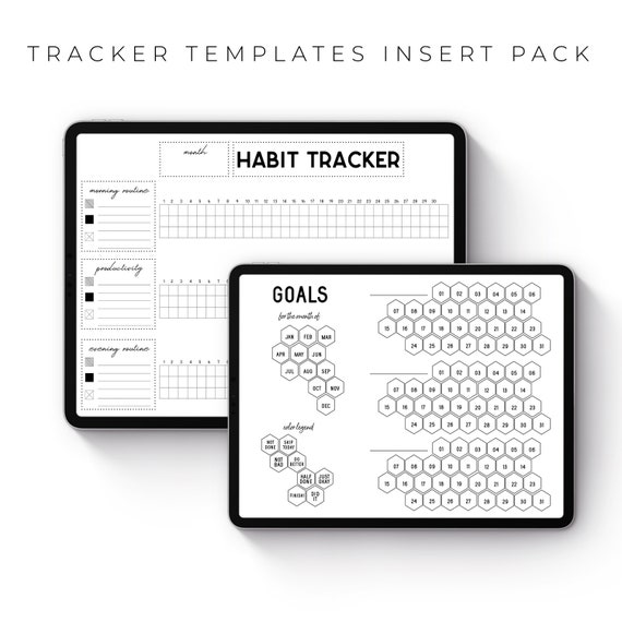 Digital Planner Inserts Black and White Digital Slim Planner Digital ...