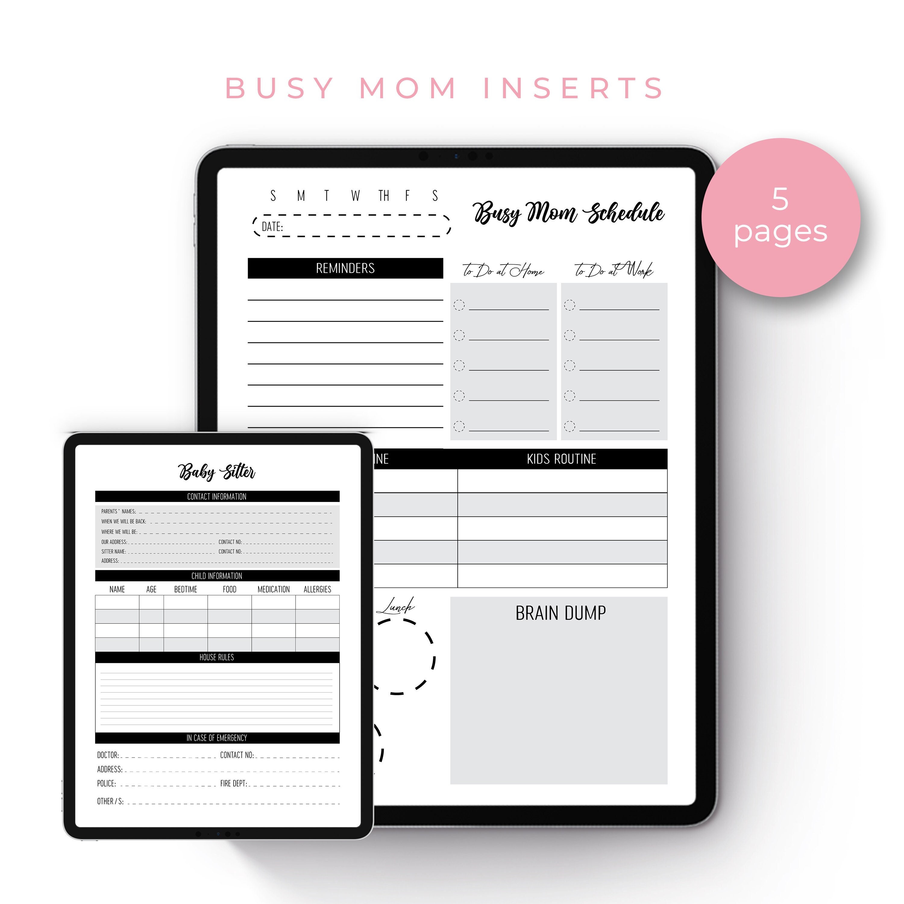 Habit Tracker Insert