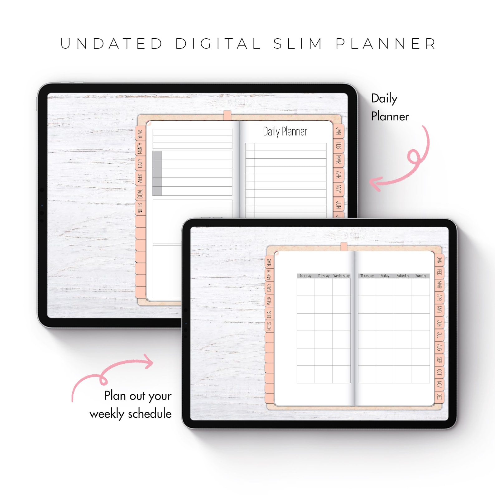 Digital Planner Digital Slim Planner Digital Planner Etsy