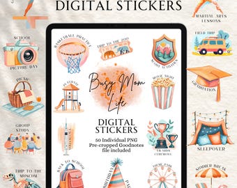 Beschäftigte Mutter Aufkleber | Mom Life Stickers | Digitale Planung | Planer Aufkleber | Precropped Goodnotes | Beschäftigte Mutter-Leben Aufkleber